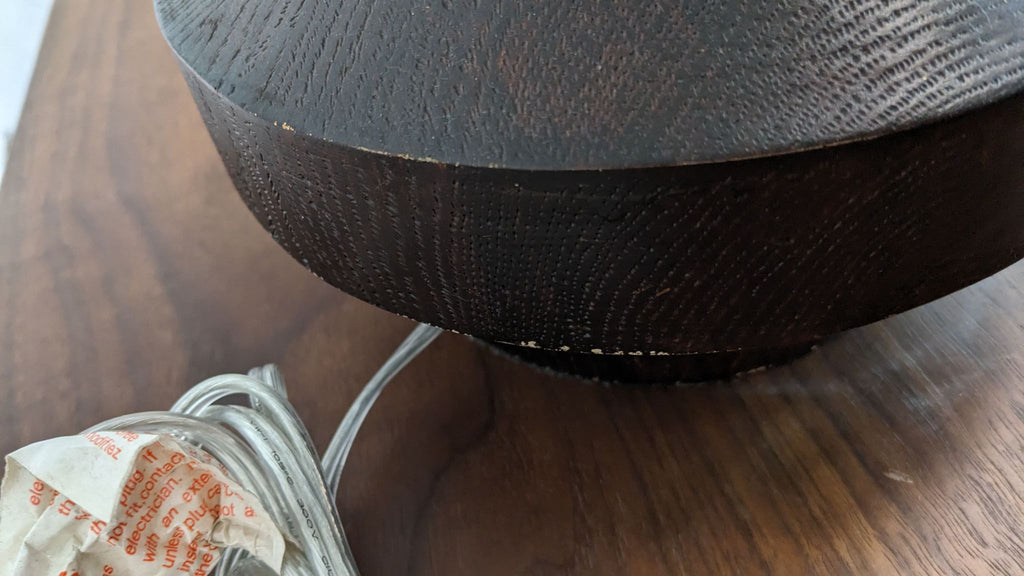 Sandy Wood Tone Funnel Table Lamp