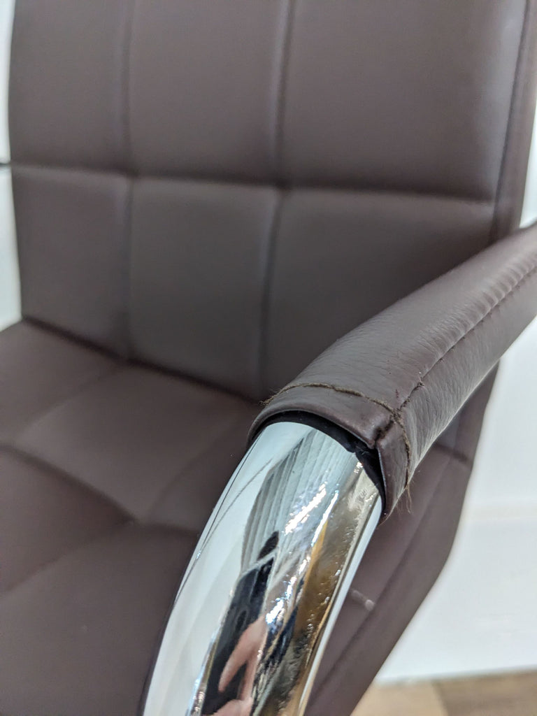 Yaheetech Leather Look Swivel Adjustable Height Stool