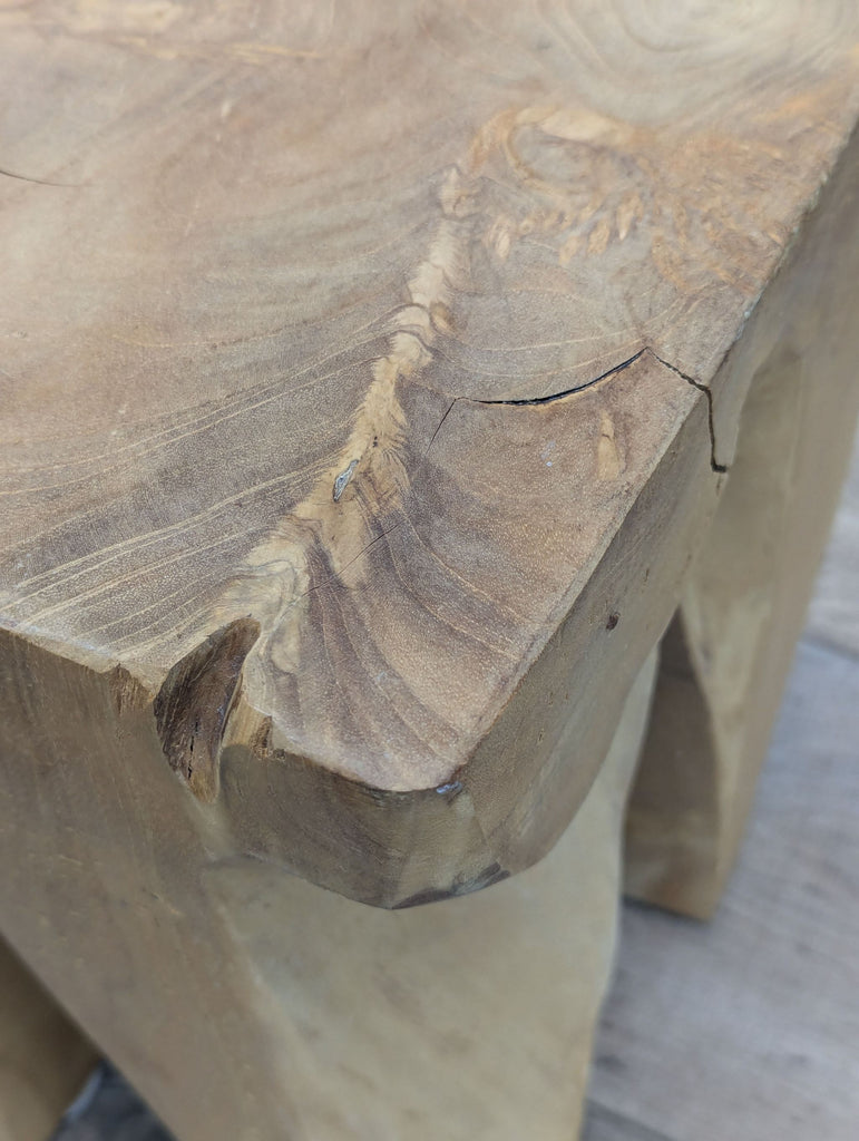 Wood Stump Side Table