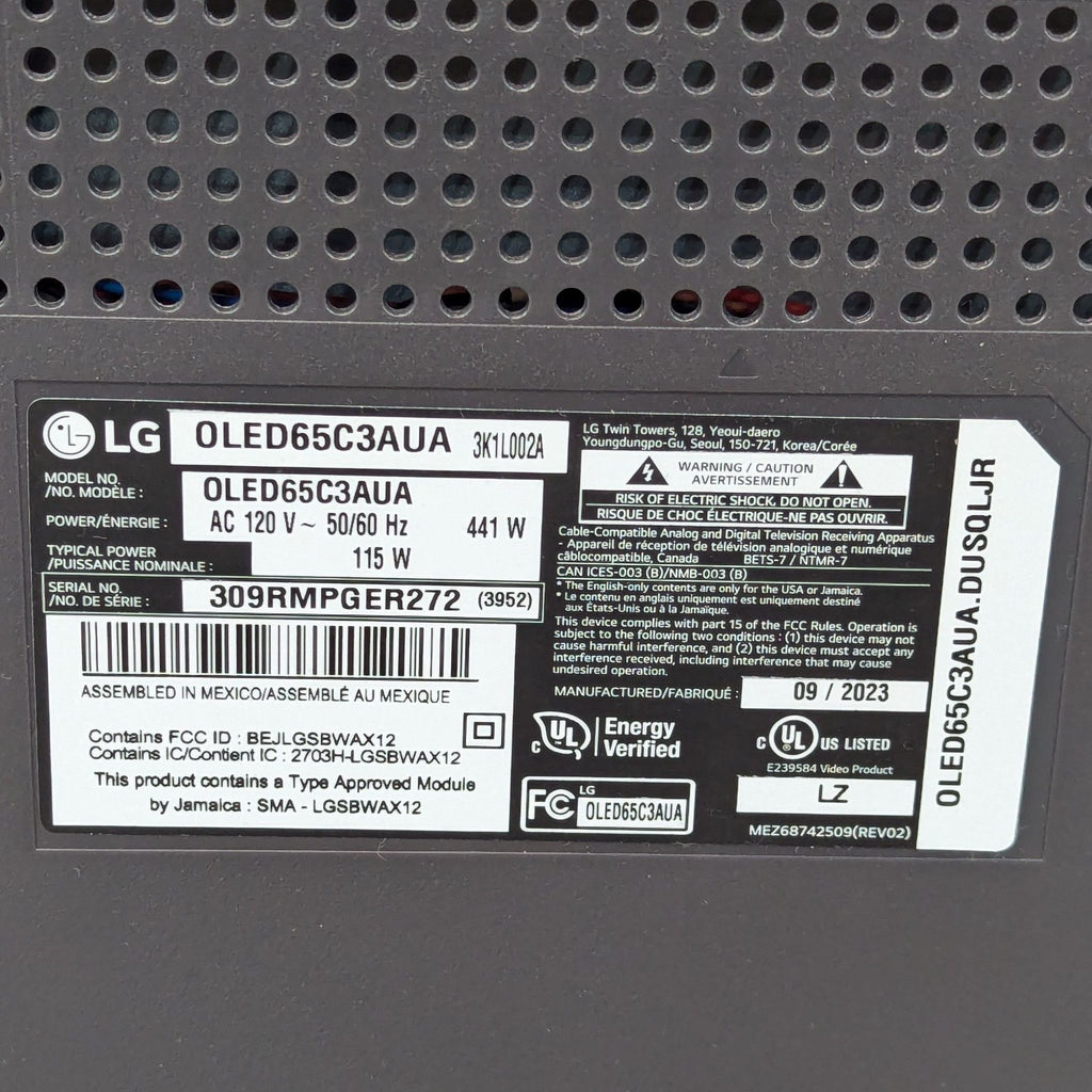 LG 65" Class - OLED C3 Series - 4K UHD OLED TV