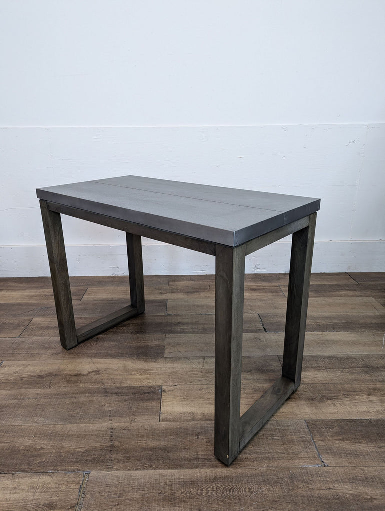 CB2 Stern Counter Table And Two Metal Stools