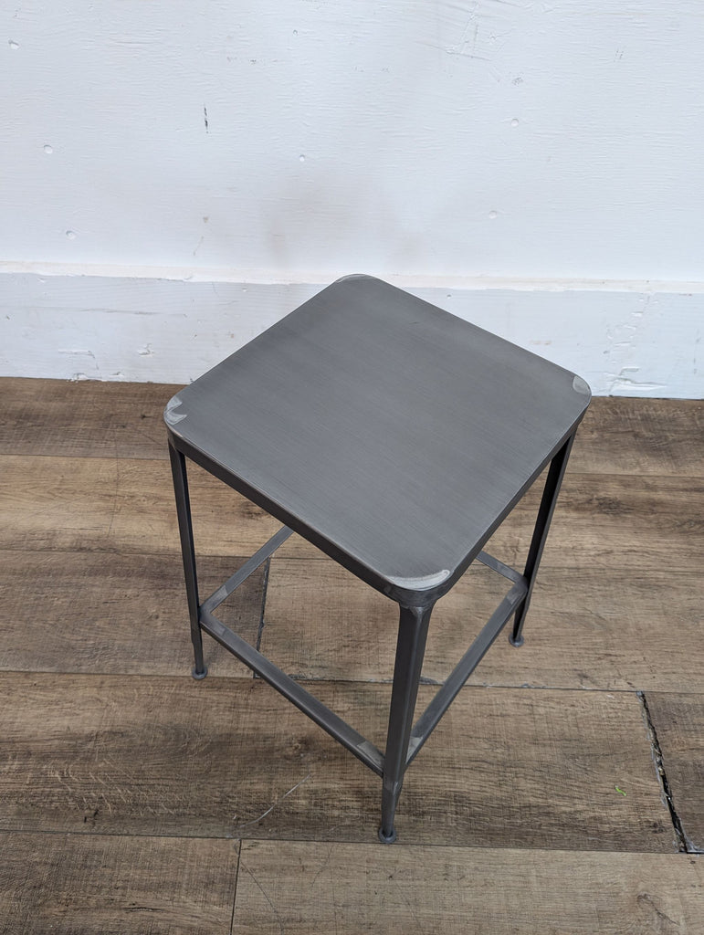 CB2 Stern Counter Table And Two Metal Stools