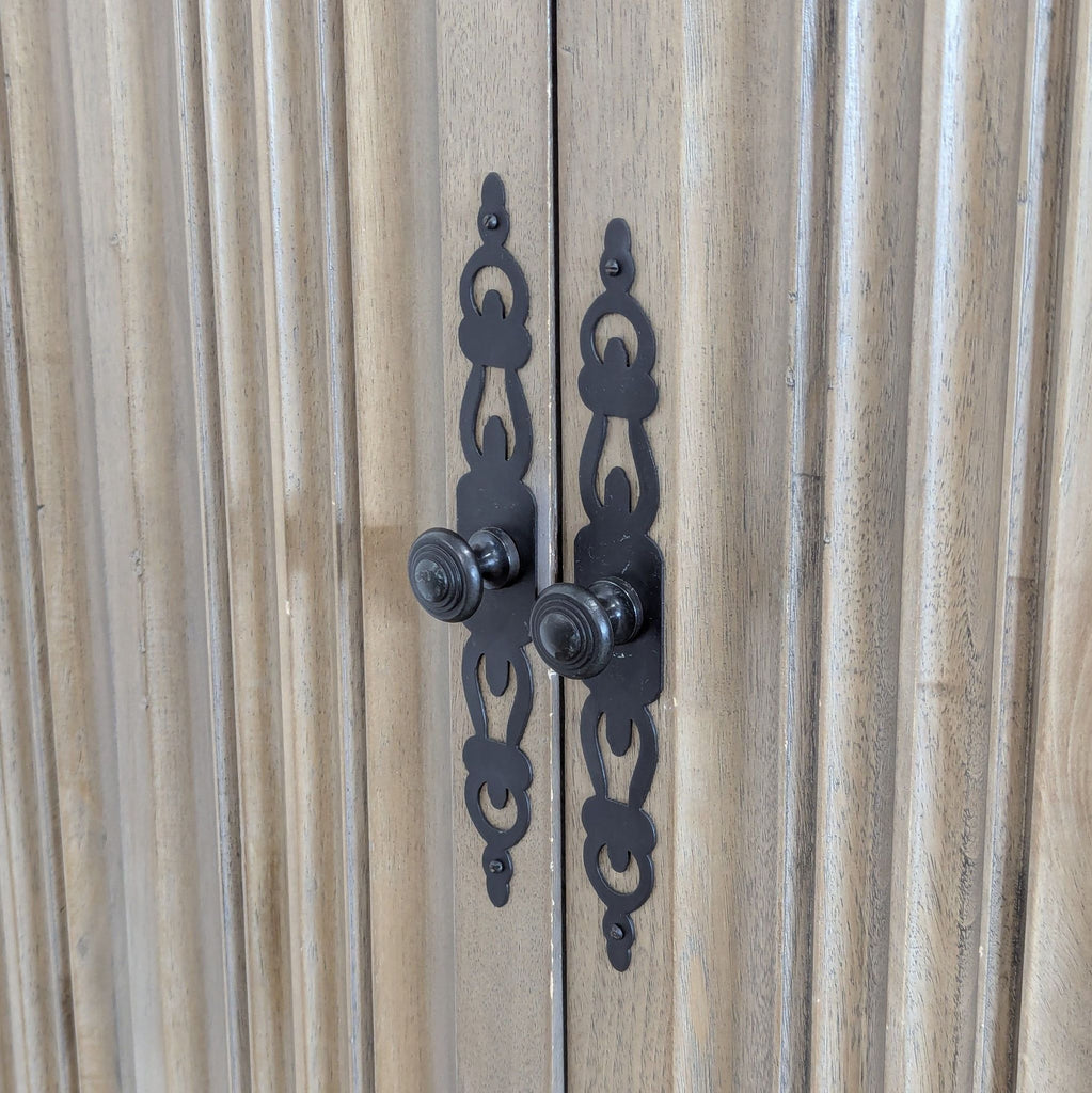 Wood Cabinet on Metal Base