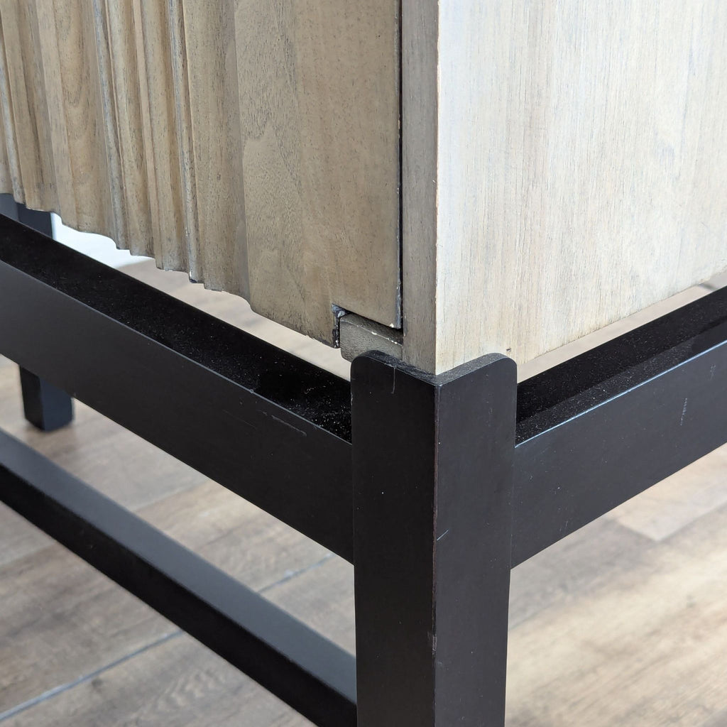 Wood Cabinet on Metal Base