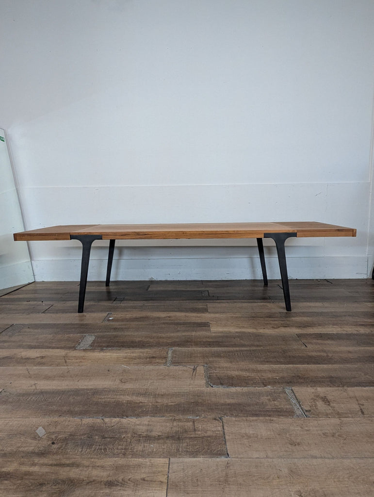 Crate & Barrel Lakin Oak Wood Extendable Dining Table