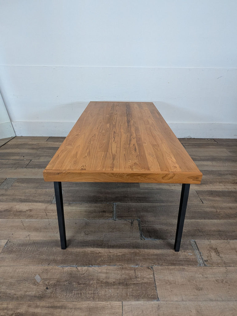 Crate & Barrel Lakin Oak Wood Extendable Dining Table