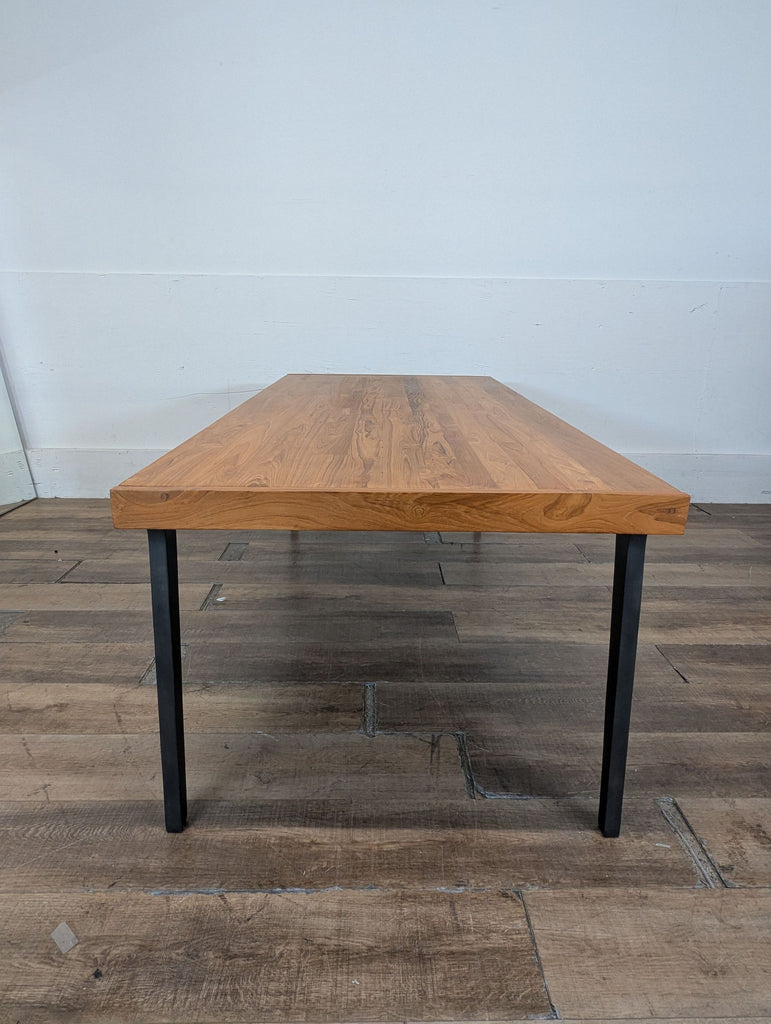 Crate & Barrel Lakin Oak Wood Extendable Dining Table