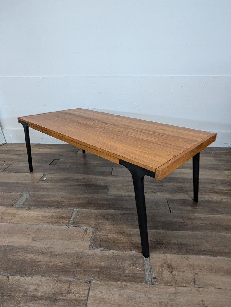 Crate & Barrel Lakin Oak Wood Extendable Dining Table