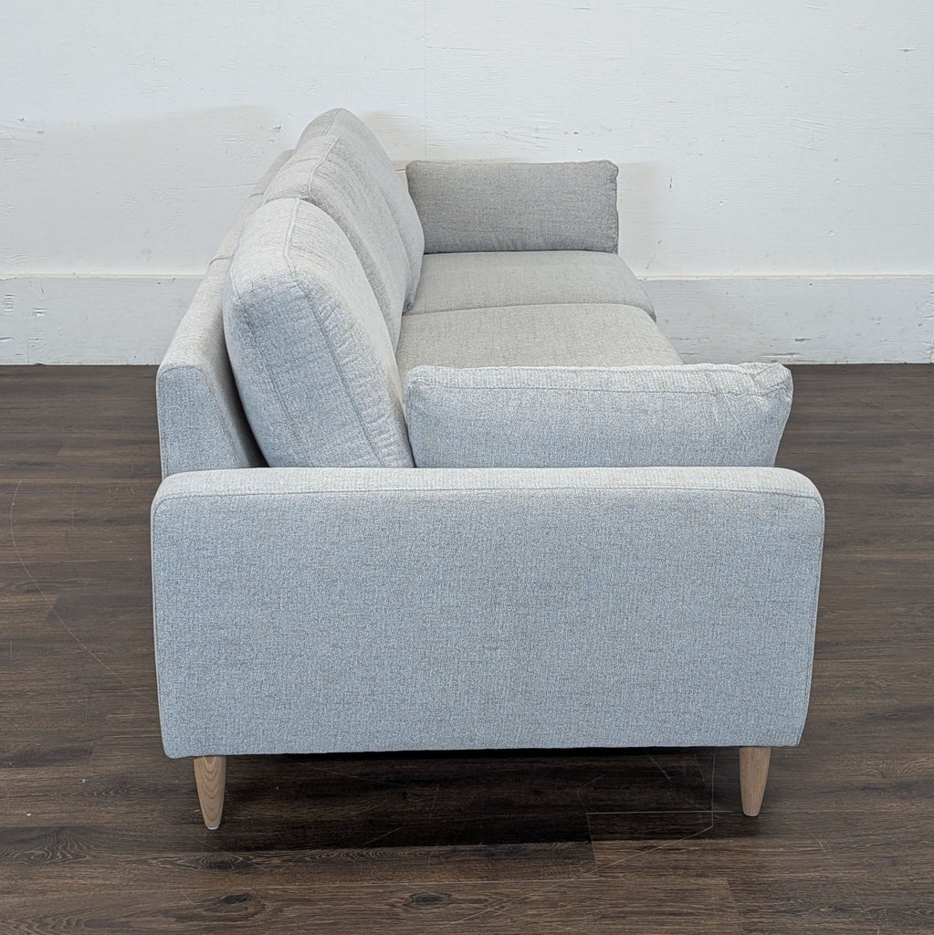 Burrow Furniture Union Modern 3-Seat Sofa in Crushed Gravel