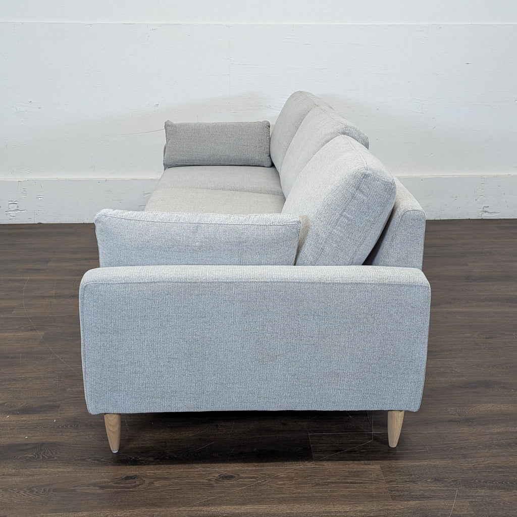 Burrow Furniture Union Modern 3-Seat Sofa in Crushed Gravel