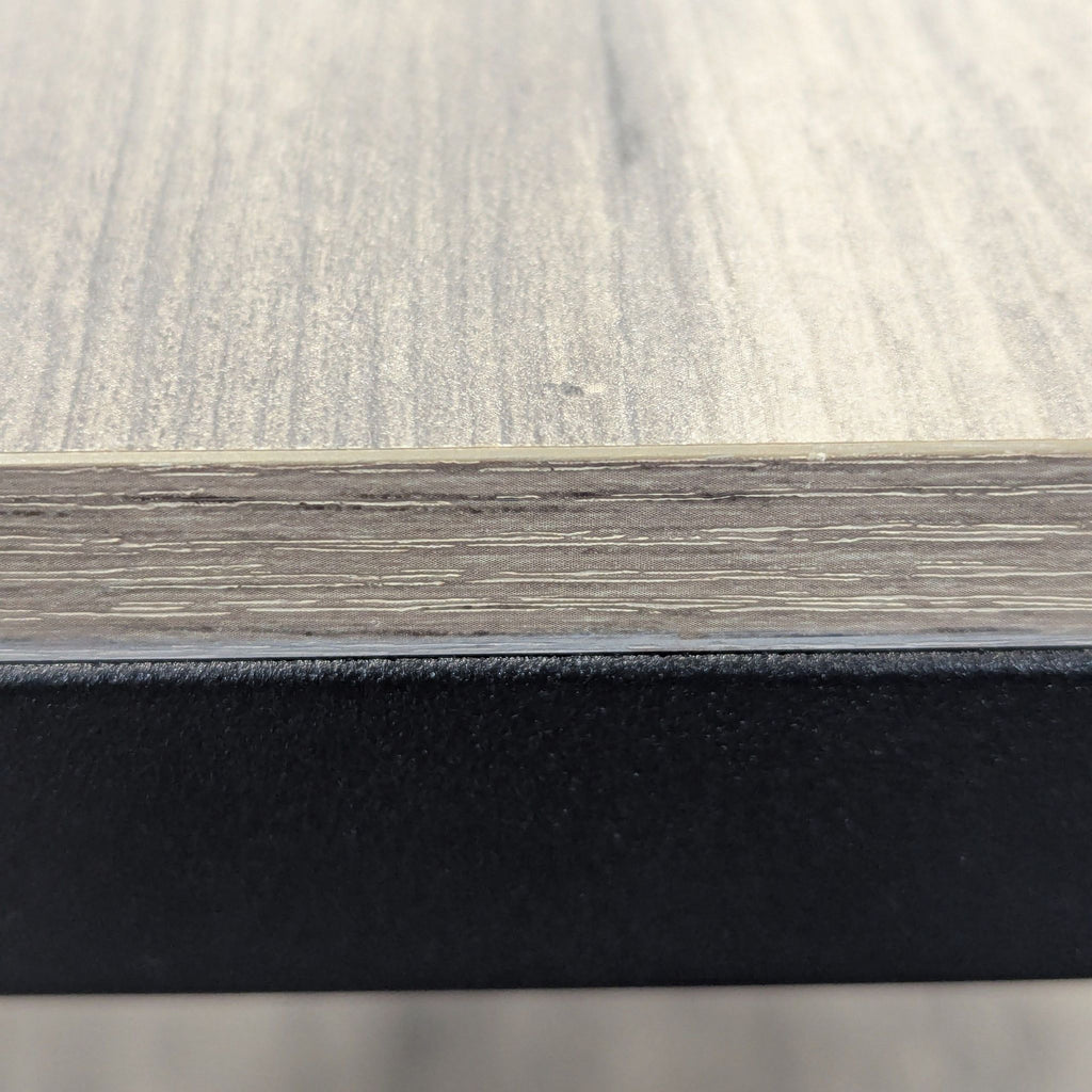 Walker Edison Barnwood Angle Iron Rustic Wood Side Table