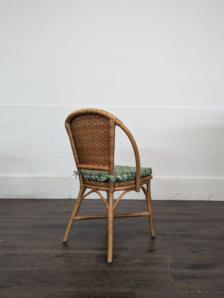 Pair of Pottery Barn Parisian Woven Dining Chairs