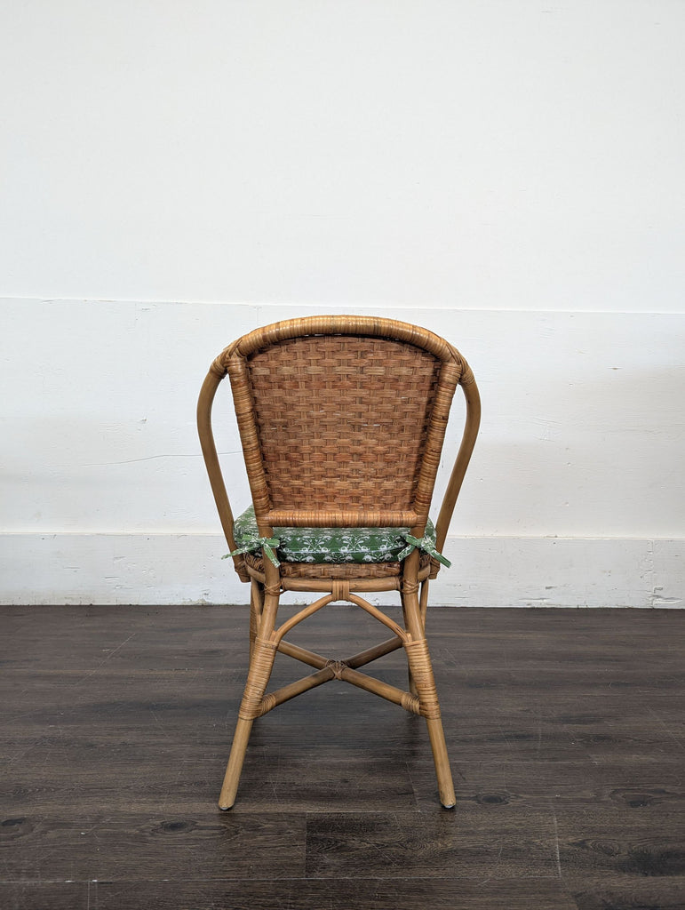 Pair of Pottery Barn Parisian Woven Dining Chairs