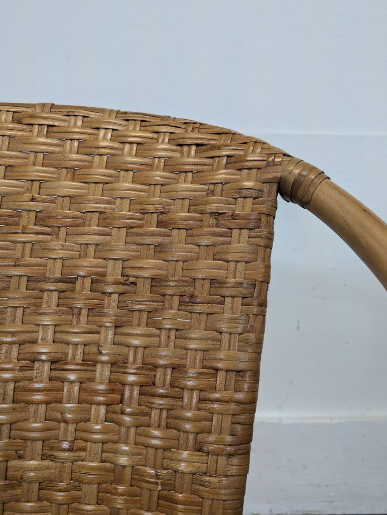 Pair of Pottery Barn Parisian Woven Dining Chairs