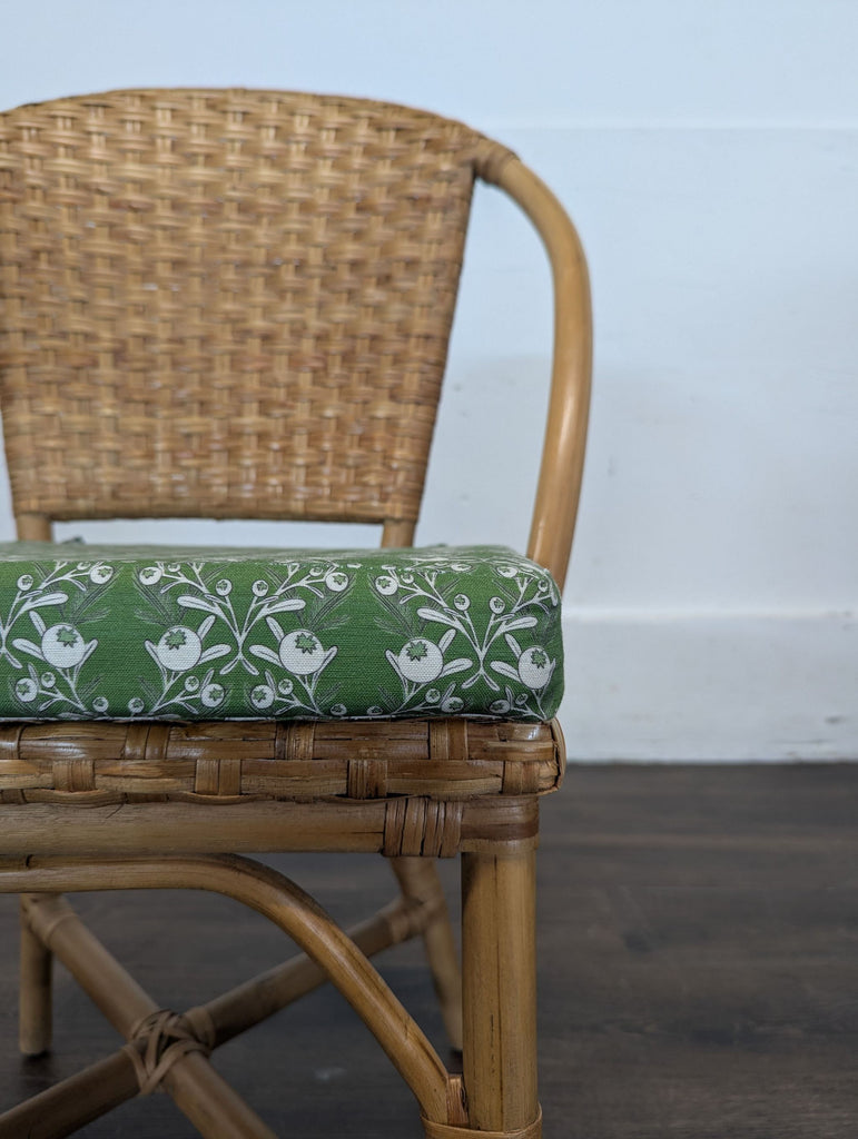 Pair of Pottery Barn Parisian Woven Dining Chairs