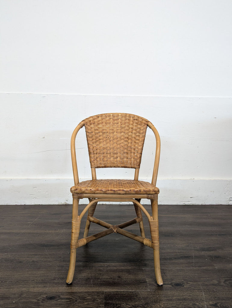 Pair of Pottery Barn Parisian Woven Dining Chairs