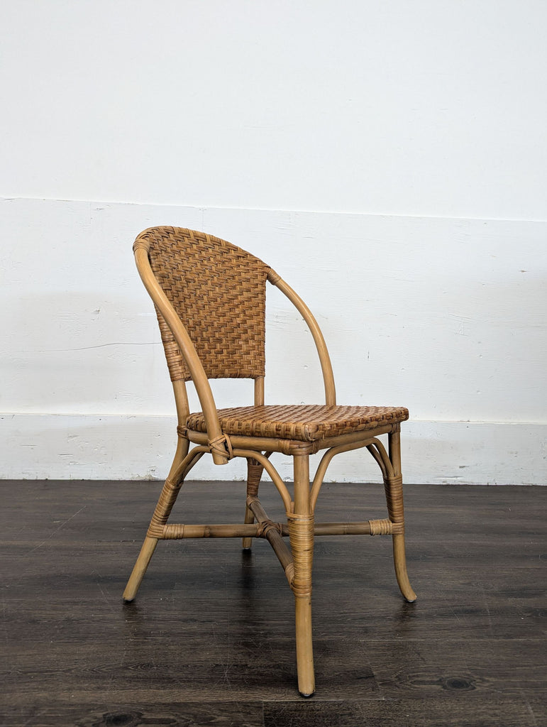 Pair of Pottery Barn Parisian Woven Dining Chairs