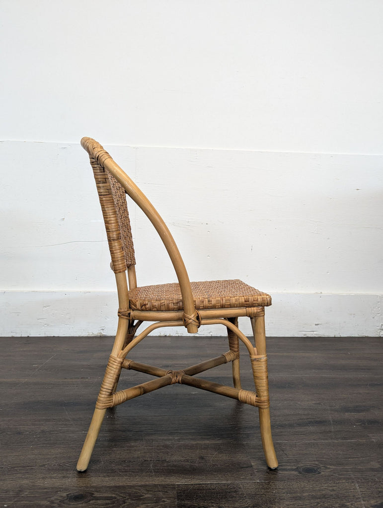 Pair of Pottery Barn Parisian Woven Dining Chairs