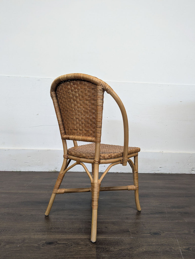 Pair of Pottery Barn Parisian Woven Dining Chairs