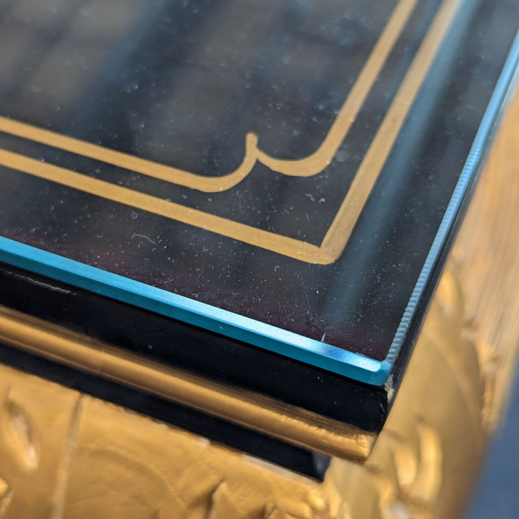 Custom Black Lacquer Chinoiserie Console Table