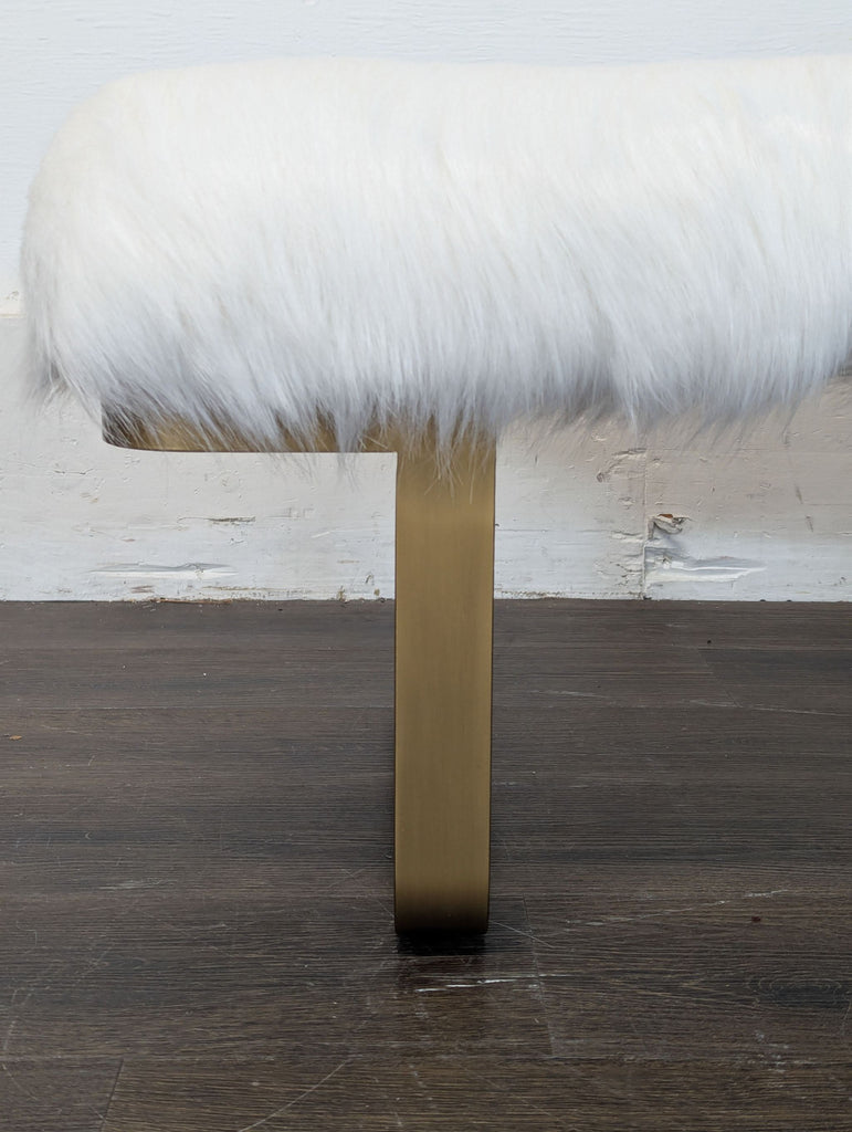 Restoration Hardware Faux Fur Bench