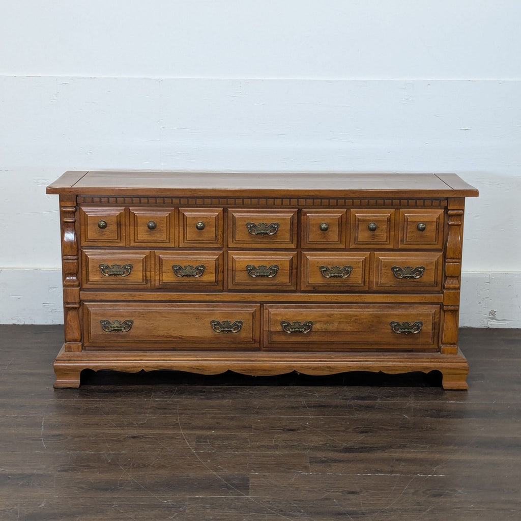 Sumter brand dresser, made of maple, showcases traditional style; aged 46 years.