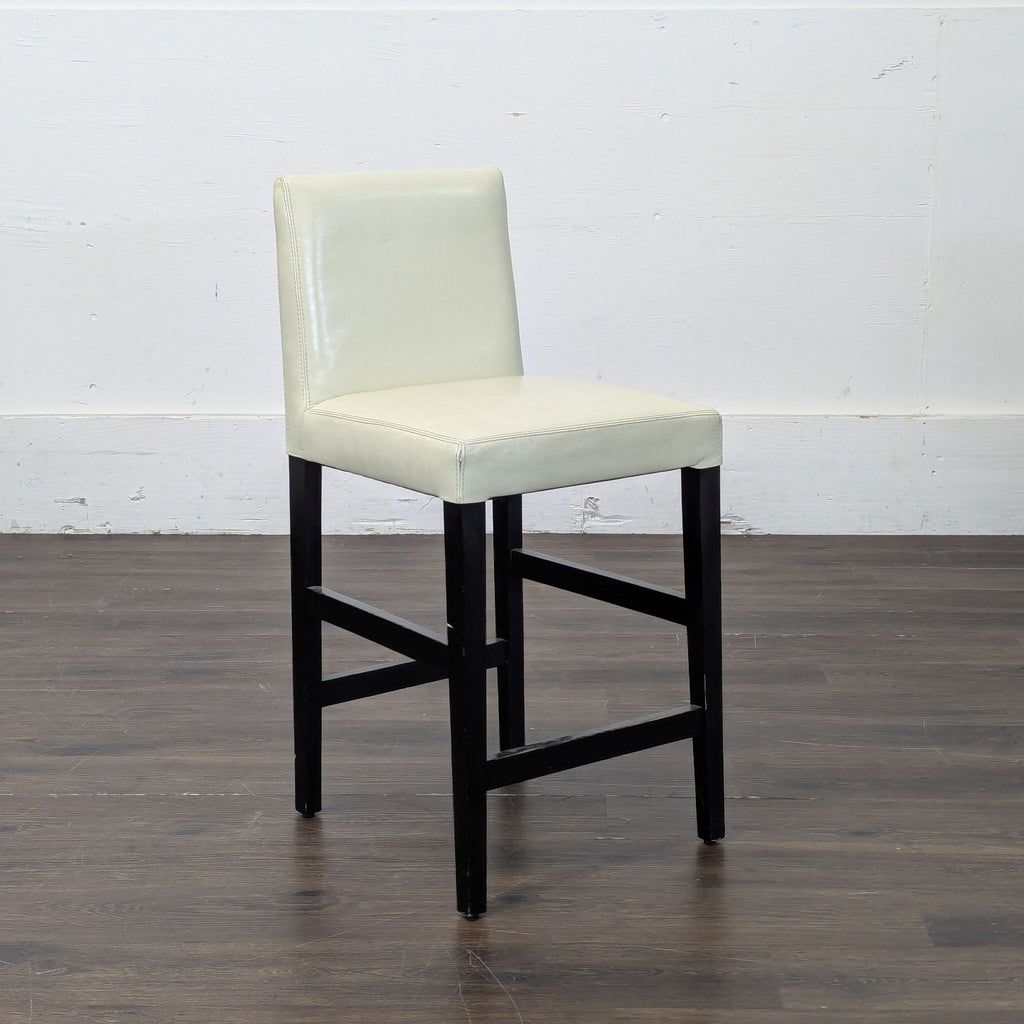 Set of two contemporary ottoman-style bar chairs, categorized under stools and benches.