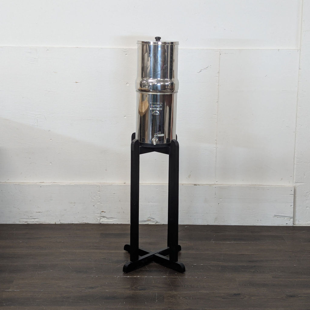 Close-up of a Berkee water purifier, categorized under Other, showing its polished exterior.