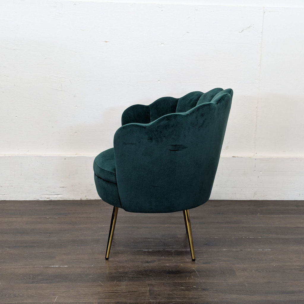 I have an emerald velvet accent chair I bought from Wayfair approximately 6 months ago for $199.99 + tax. It’s in excellent condition in a smoke-free home and has seen light use. I no longer have the original packaging, but I do have the original rec
