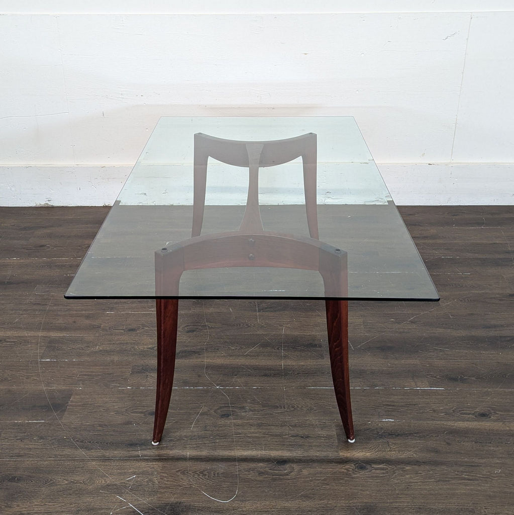Glass Dining Table
6 Matching chairs (2 with arms, 4 no arms)