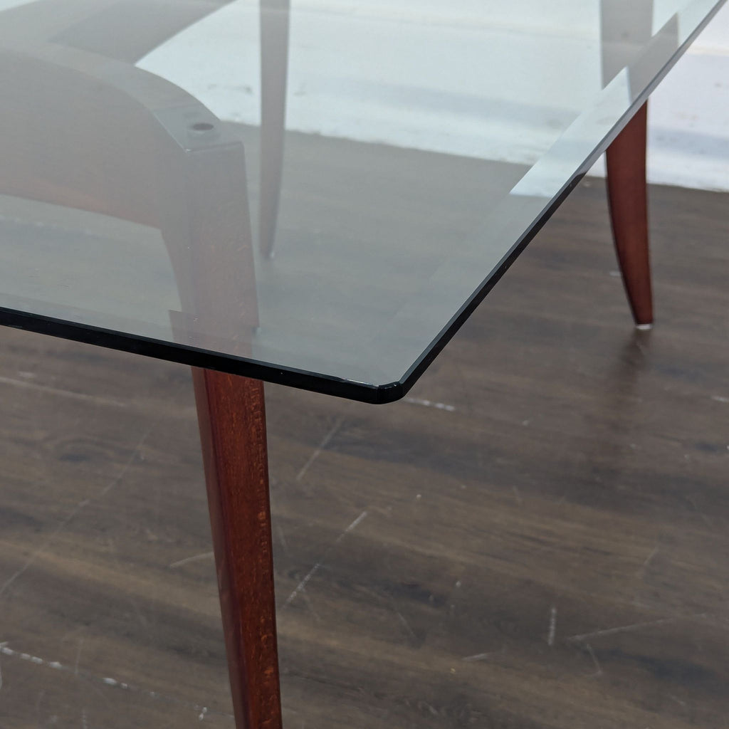 Glass Dining Table
6 Matching chairs (2 with arms, 4 no arms)