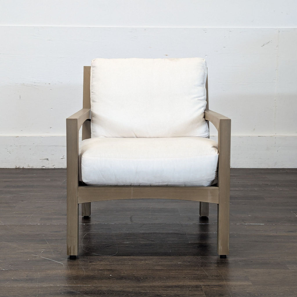 Six-piece Westelm chair set with two side tables, outdoor furniture grouped together, Chairs category.