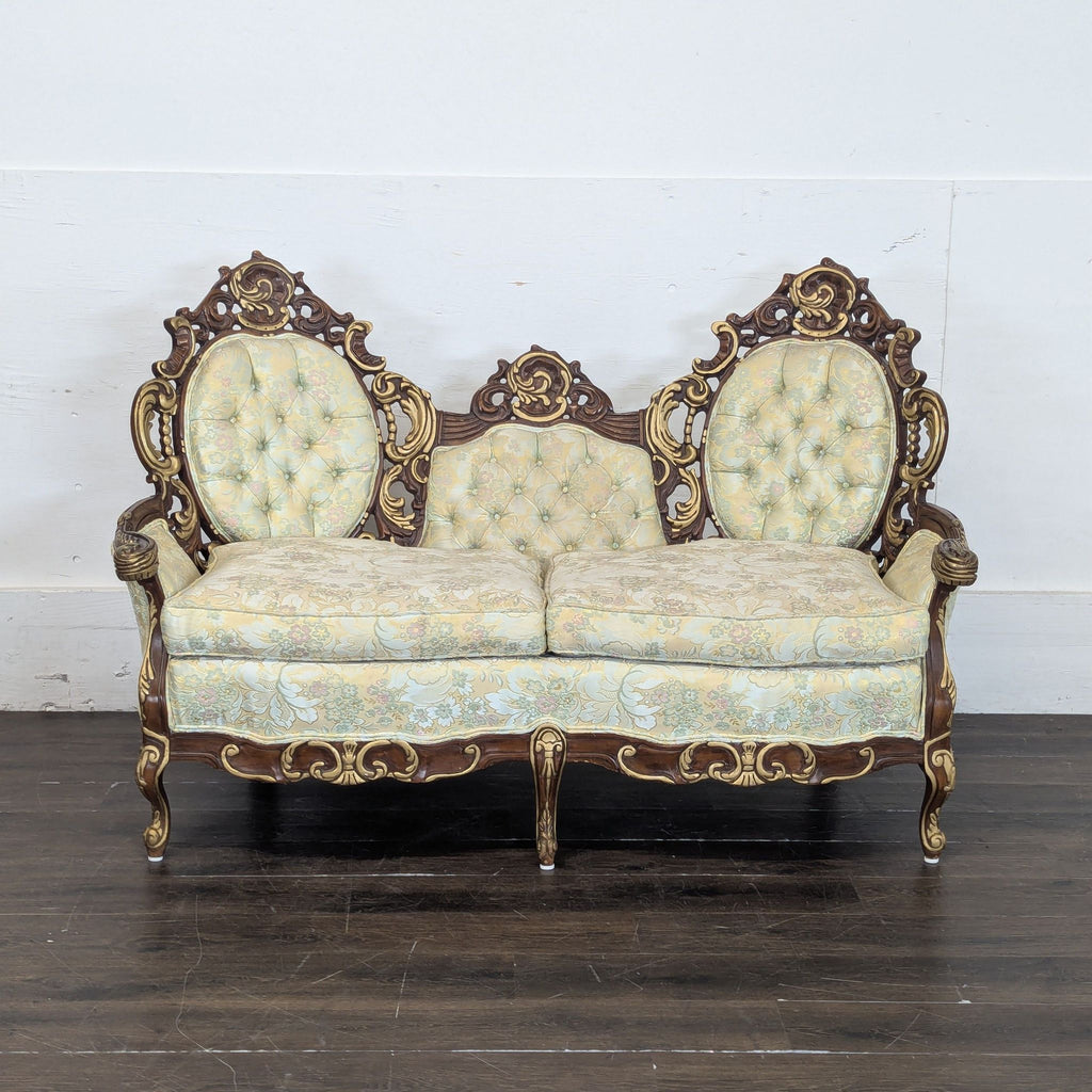 Modern loveseat with soft fabric and armrests, ideal for cozy seating.