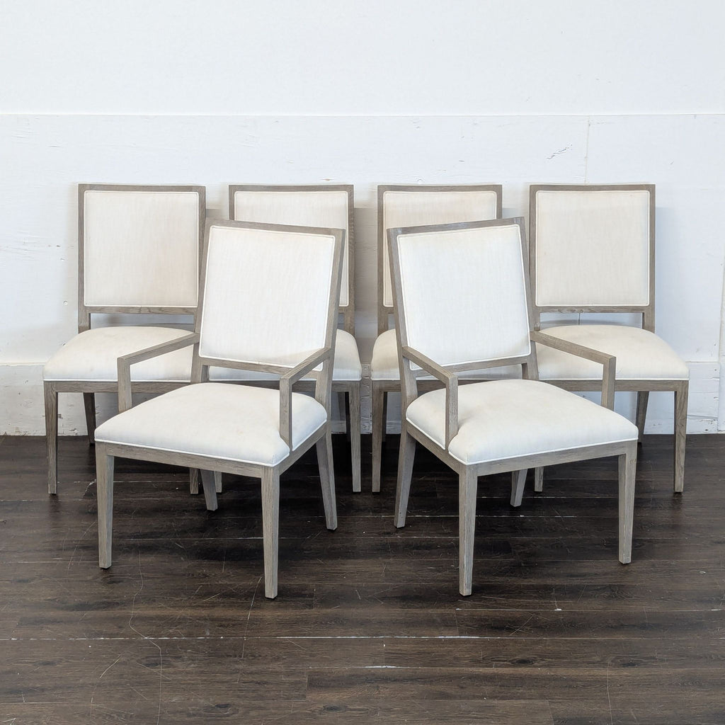 Restoration Hardware (RH) St. James Marble-Top Rectangular Dining Table Set