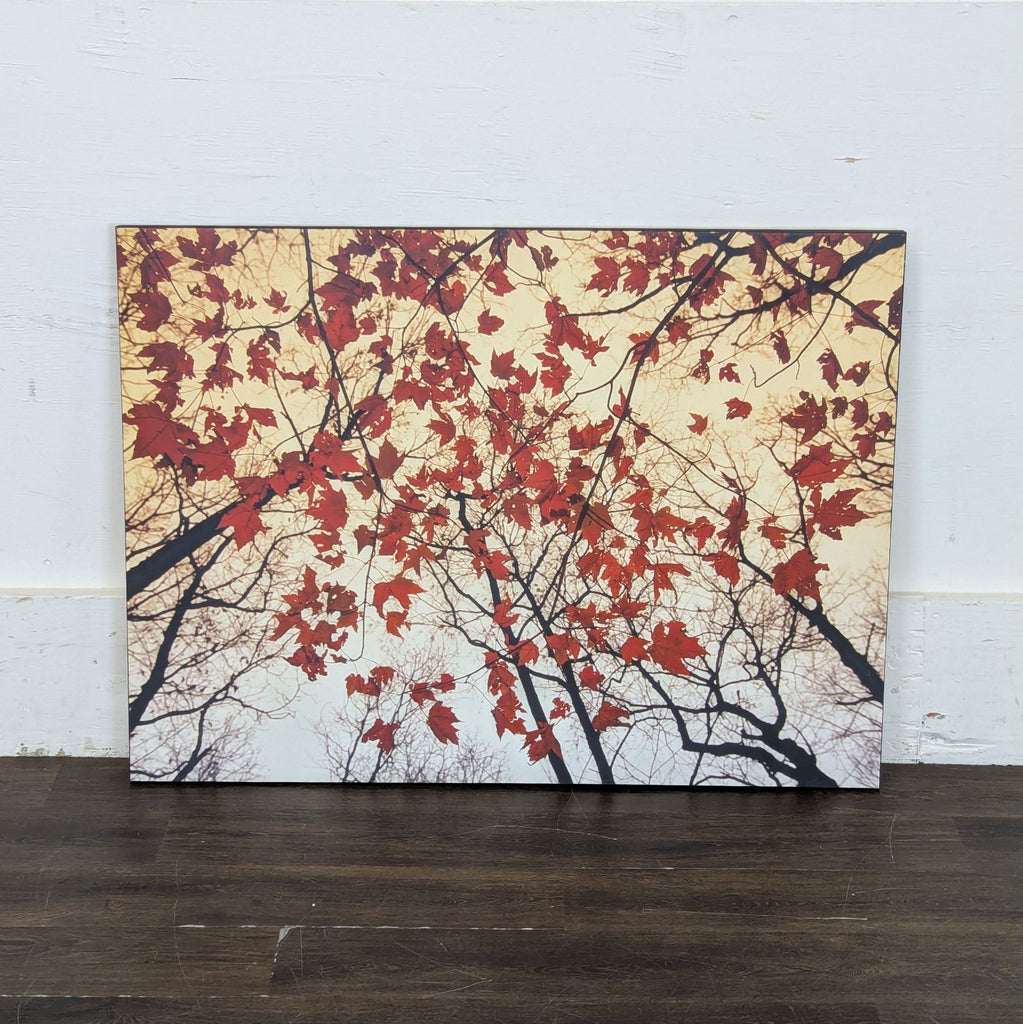 2. Contemporary print of a canvas painting, showcasing layered textures and bold artistic expression.