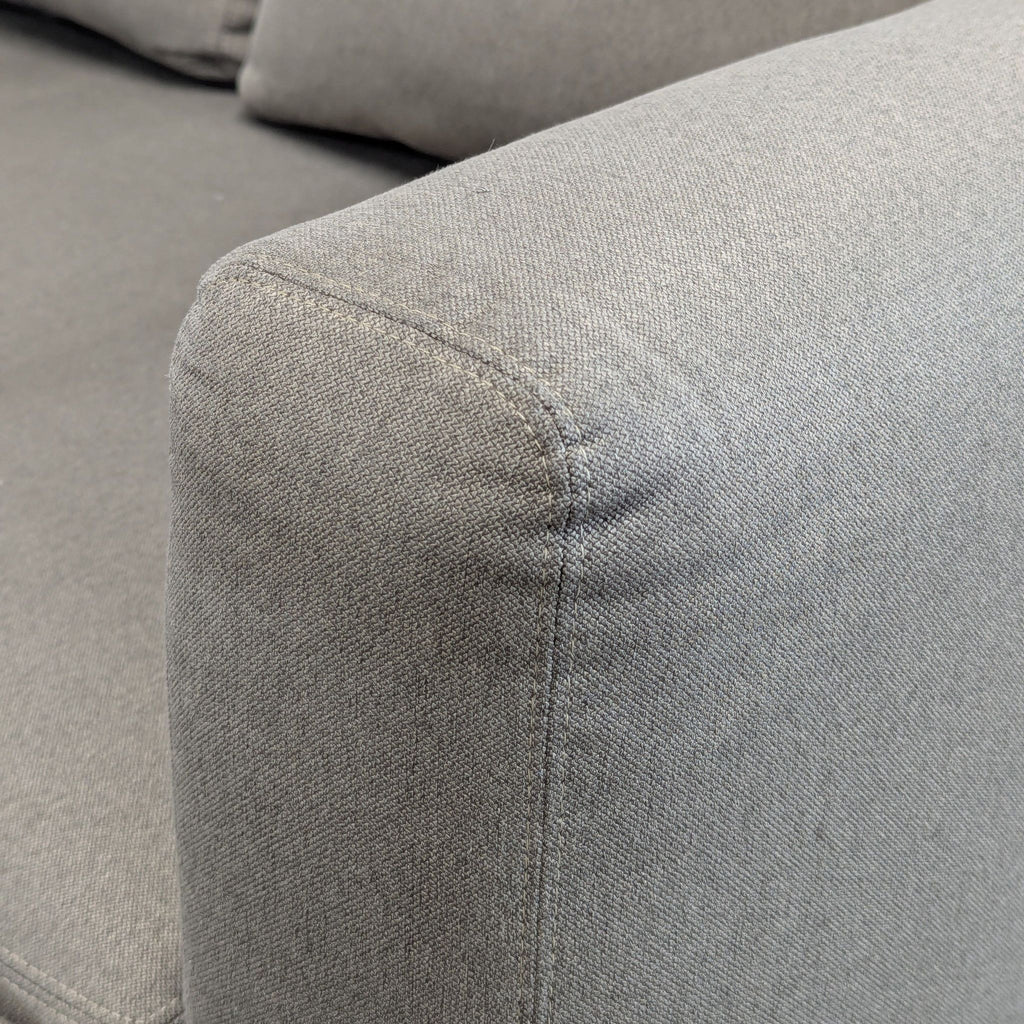 Room & Board sectional with pull out ottoman and under storage