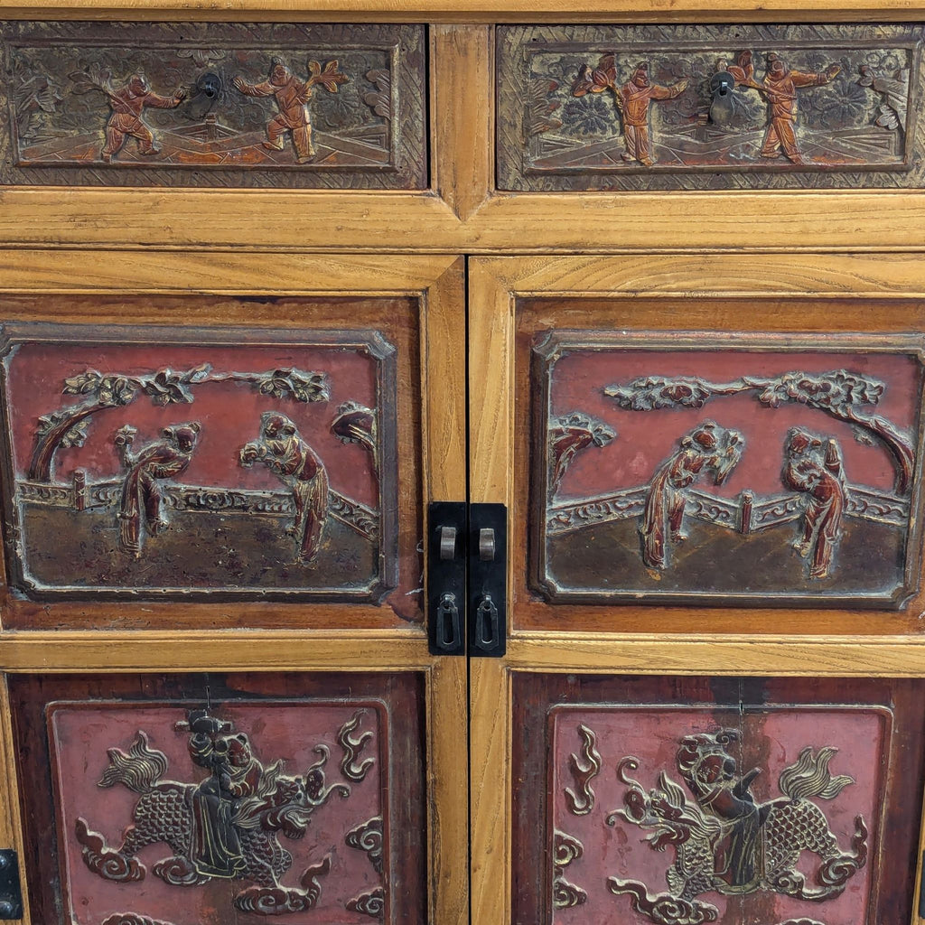 Imported from China. Antique Chinese wedding bed panels (per seller) Ca 1999