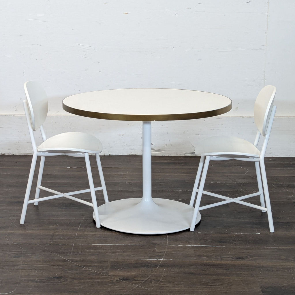 3. Elegant dining table set with sturdy wooden chairs, perfect for stylish and comfortable meals.