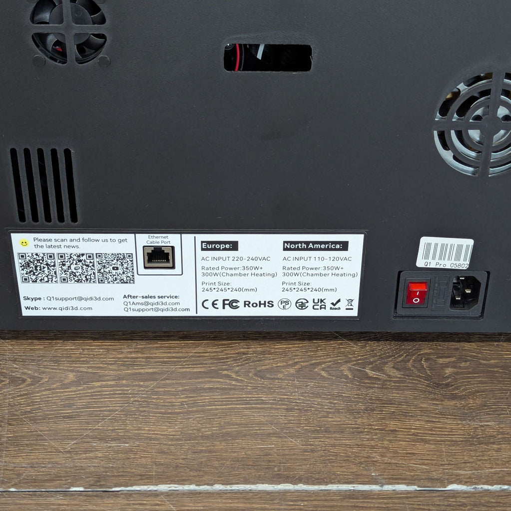 3D Printer: QIDI Q1 Pro 3D Printer, Bought Jun/2024 for $499 through Amazon, barely used,