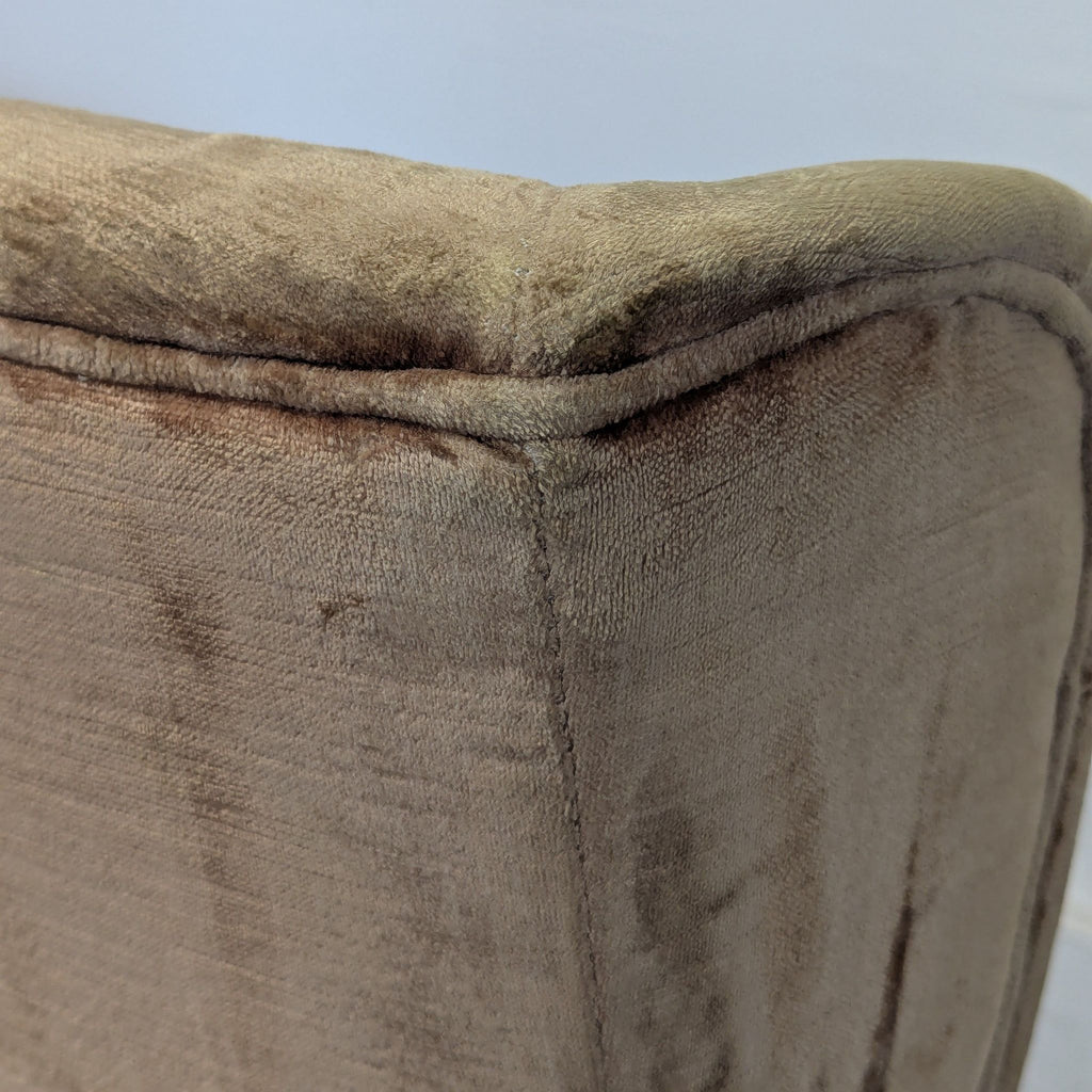 Set of 8 dining room chairs, champagne color velvet, wood legs
3 Large beanbags 1 gray, two cream color