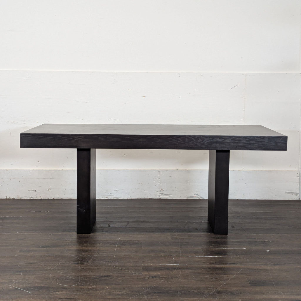 Dining table set with two chairs and a bench from west elm. Some wear on cushions.