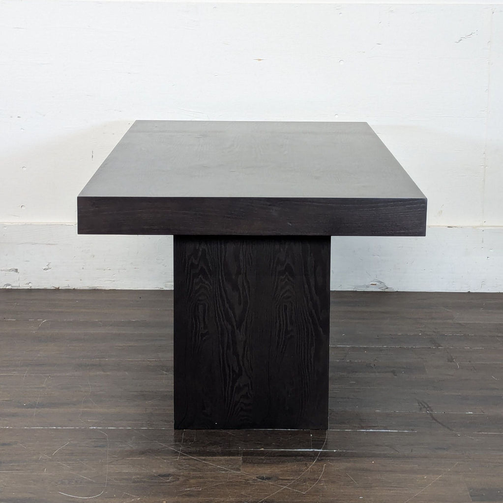 Dining table set with two chairs and a bench from west elm. Some wear on cushions.