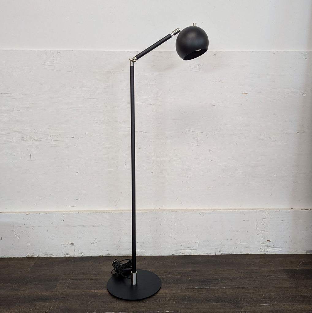 Contemporary black floor lamp from Room & Board's Camber collection, ideal for modern lighting needs.