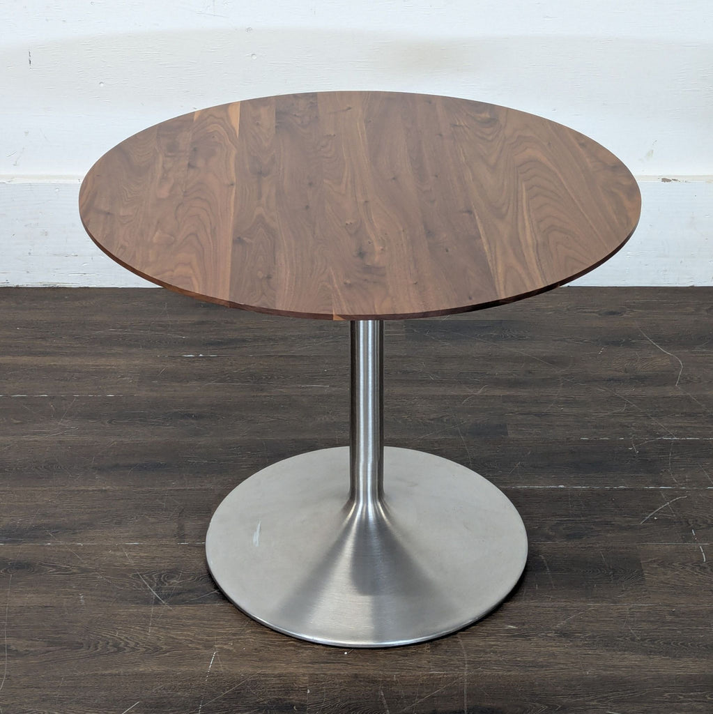 Room & Board	
36"Aria Table (Aluminum Base, Walnut Top)
Original Price $1459
Excellent Condition
https://www.roomandboard.com/catalog/dining-and-kitchen/tables/aria-tables

Room & Board
2X Pike Wood Chair
Original Price $249
Excellent Condition
https