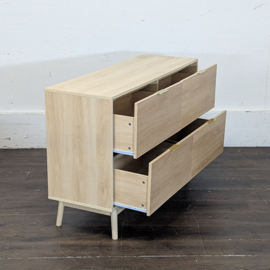 2X Jermel 47.2'' W Fluted 4 - Drawer Dresser, Chest of Drawers, for Bedroom, Living Room By George Oliver