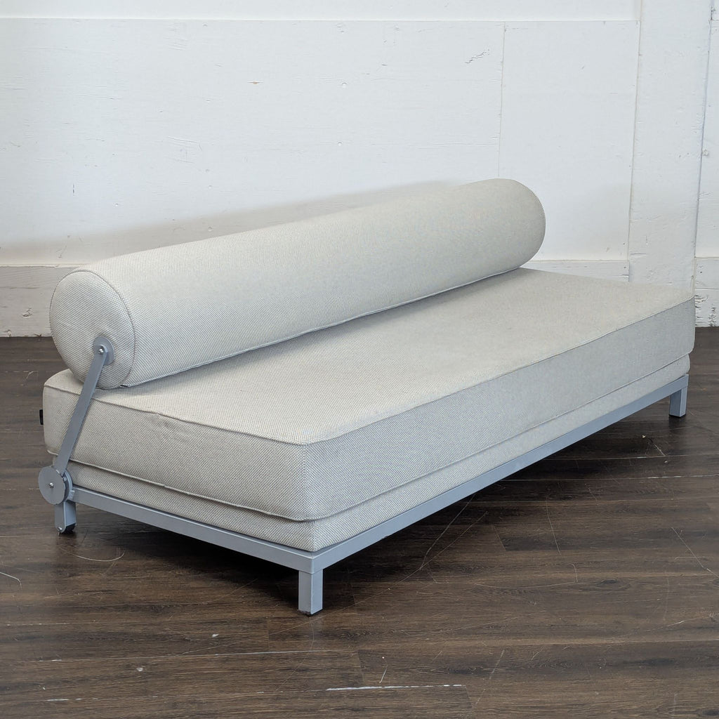1. Modern 3-seat sofa with plush cushions, ideal for a contemporary living room setting.