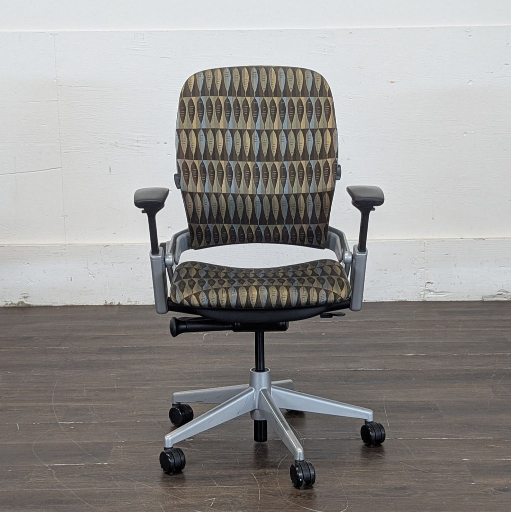 Set of eight high-quality Steelcase Leap desk chairs, upholstered, gently used and well-maintained.  