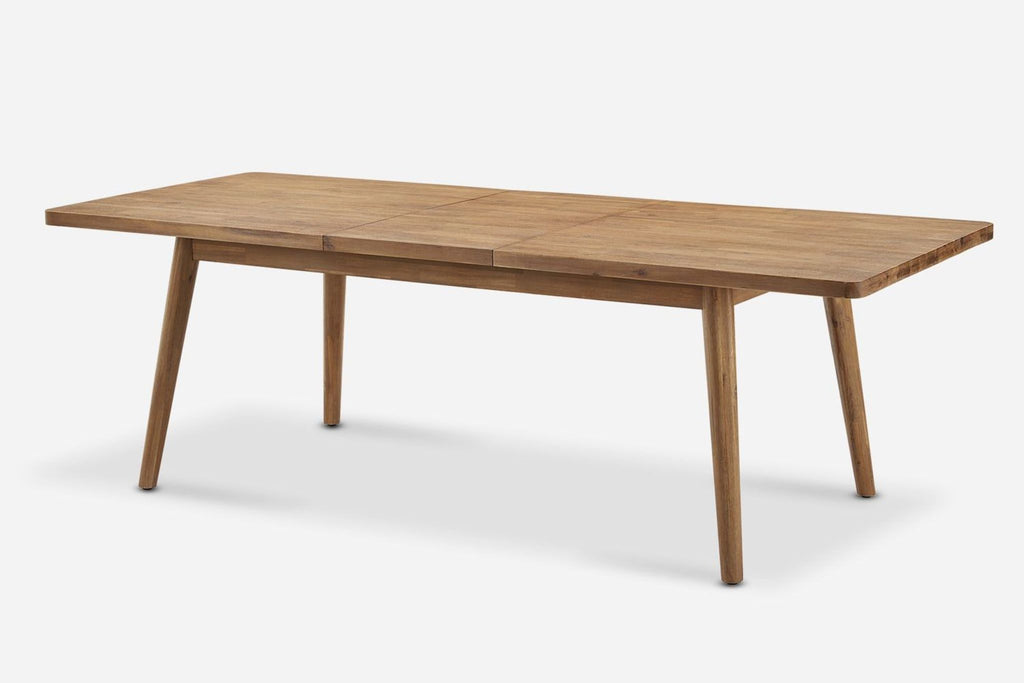3. Angled view of the Reperch wooden dining table, highlighting its spacious rectangular surface and modern design.