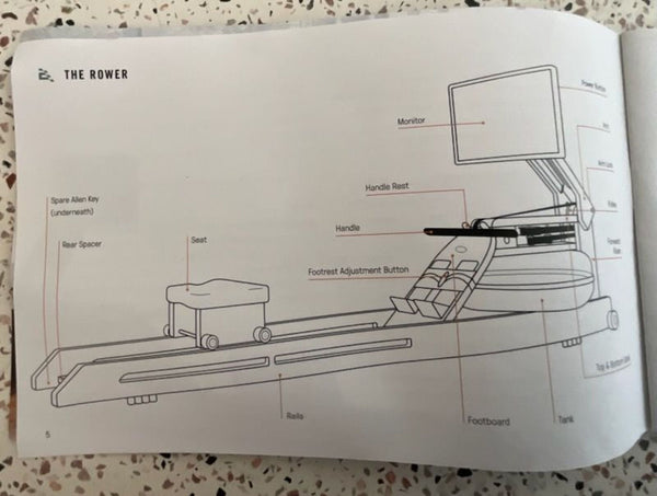 1. Ergatta Water Rower, wood frame, digital screen, upright for storage, gym equipment in excellent condition.  