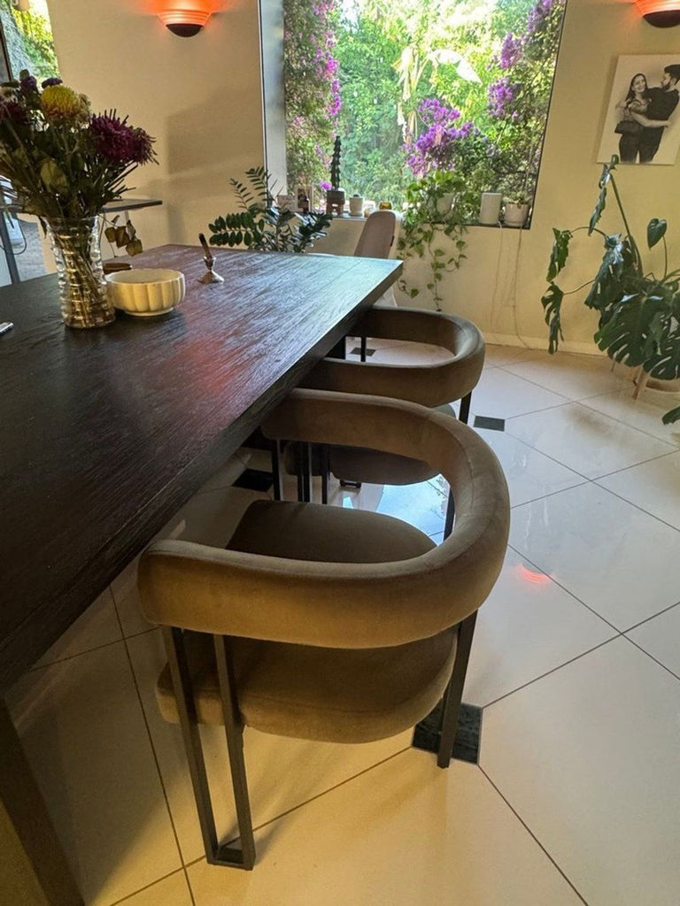 Sure! However, it seems the images or the full description you referenced weren’t included. Could you please provide the visual details or the description of the Dining Chairs? That way, I can write three distinct, concise alt texts for them.
